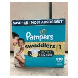 Pampers Swaddlers Size 1 Diapers 210 Pack