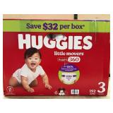 Huggies Little Movers Size 3 Diapers 192 Count