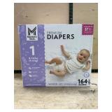 Size 1 Premium Disposable Diapers, 164 Ct
