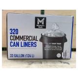 320 Commercial Can Liners 33 Gallon 124L