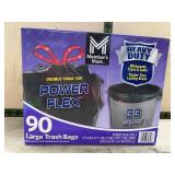 Power Flex Heavy Duty 33 Gallon Trash Bags 90 Pack