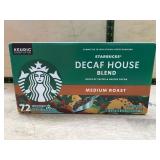 Starbucks Decaf House Blend K-Cup, 72 Count