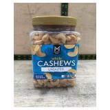 Whole Unsalted Cashews 33 oz Plastic Jar
