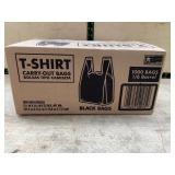 T-Shirt Style Black Carry-Out Bags 1000 Pack