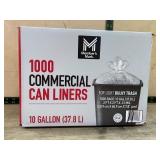10 Gallon Commercial Can Liners, 1000 Bags