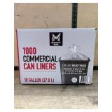 10 Gallon Commercial Can Liners, 1000 Count