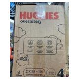 Huggies Overnites Size 4 Diapers 116 Count