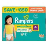 Pampers Swaddlers Size 4 Diapers 164 Count