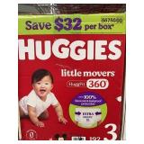 Huggies Little Movers Diapers Size 3, 192 Count