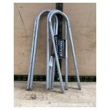 Galvanized Steel U-Bolts, Set of 4