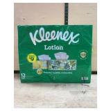Kleenex Lotion Facial Tissues, 12 Flat Boxes