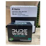 DUDE Wipes Mint Chill 30ct Flushable Wipes