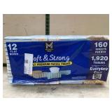 12-Pack Facial Tissue, 160 Sheets Per Box
