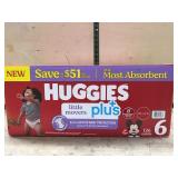 Huggies Little Movers Plus Size 6 Diapers 126 Ct