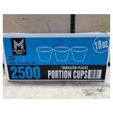 2500 Translucent Plastic Portion Cups 1 fl oz