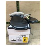 Steve Black Toe Ring Sandals Size 8