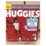 Huggies Plus Little Movers Diapers Size 4