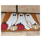 Halloween Ghosts and Pumpkins Welcome Mat
