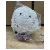 Baseball Plush Toy with Striped Feet
