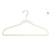 50 Heavy Duty Adult Velvet Hangers Ivory