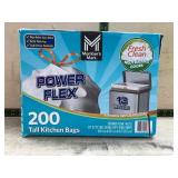 Power Flex 13 Gallon Tall Kitchen Bags, 200 ct