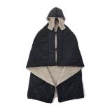 Hooded Outdoor Blanket With Sherpa Lining
