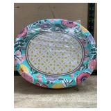 50 Floral Patterned Disposable Plates
