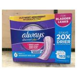 Always Discreet Plus Moderate Regular Pads 153ct