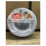 9 Inch Clear Plastic Plates 45 Pack