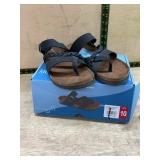 Mountain Sole Womens Size 10 Sandals Black Braided