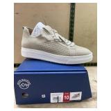 White Mountain Beige Knit Lace-Up Sneakers Size 10