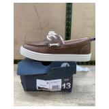 Boys Brown Boat Shoe Size 13