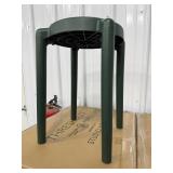 Green Plastic Stackable Stool 18 Inch