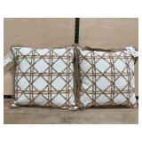 18' Lattice Print Decorative Pillows