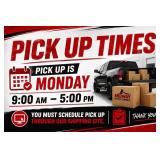 Pickup times