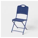 Threshold Monochromatic Navy Rope Folding Chair
