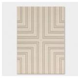 5'x7' Pieced Striped Outdoor Patio Rug Tan