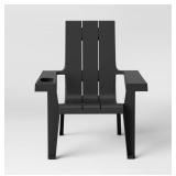 Black Stacking Adirondack Resin Chair