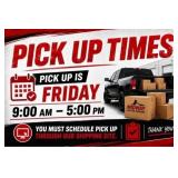 Pickup Information for Online Buyers
