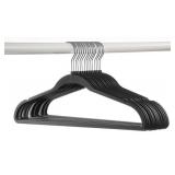 50 Heavy Duty Rubberized Hangers Black