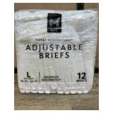 Adjustable Briefs L 45-62 in, 12 Count