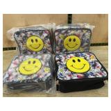 Emojination Smiley Face Soft Lunch Bags, 4 Pc