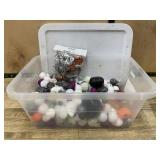 Plastic Halloween Decor Eyeballs Pumpkins Skulls