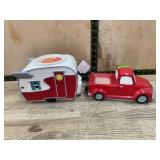 Scentsy Camper and Red Truck Wax Warmers Set