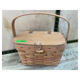 Longaberger Handwoven Basket With Lid