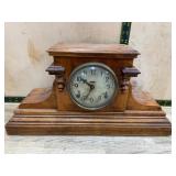 Ingraham Wood Mantel Clock With Key