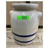 Robinson Ransbottom Blue Stripe Pottery Crock