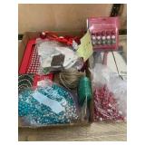 Holiday Beads, Ornaments, Garland Lot