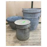 Galvanized Metal Buckets and Pail