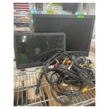 HP Laptop, Emerson TV Monitor, AV Cables Lot